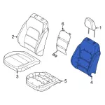 M1PZ7864810B - Body: Seat Back Pad for Ford: Bronco Sport Image