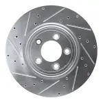63120019L - : DFC Brake Rotor - Drilled and Slotted - Silver for DYNAMIC FRICTION Image