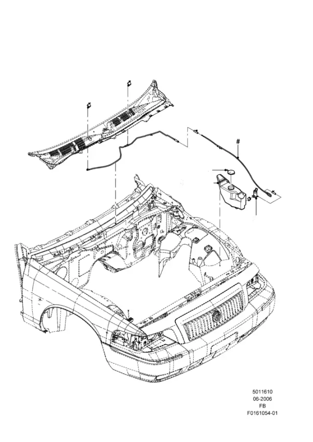 7R3Z17664A - Body: Washer Pump for Ford Image
