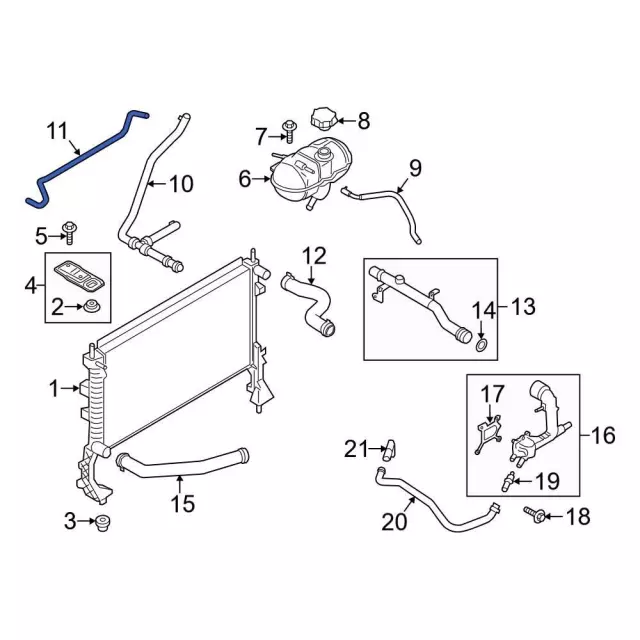 Hose Overflow - Ford (FR3Z-8075-G)