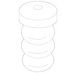 2043211106 - : Stop Buffer for Mercedes-Benz Image