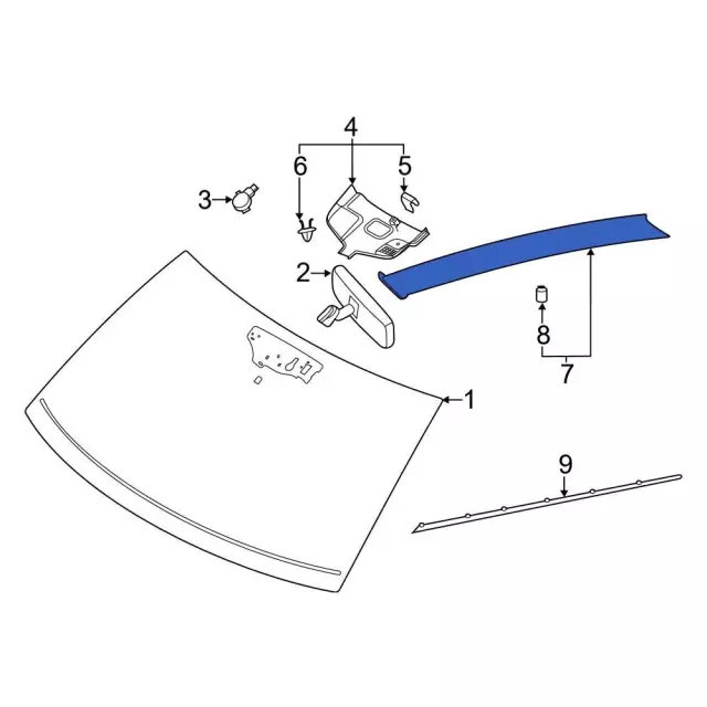 Windshield Molding - Ford (LB5Z-7803145-AB)