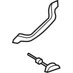 BB5Z7831406AD - Body: Handle for Ford: Explorer, Police Interceptor Utility Image