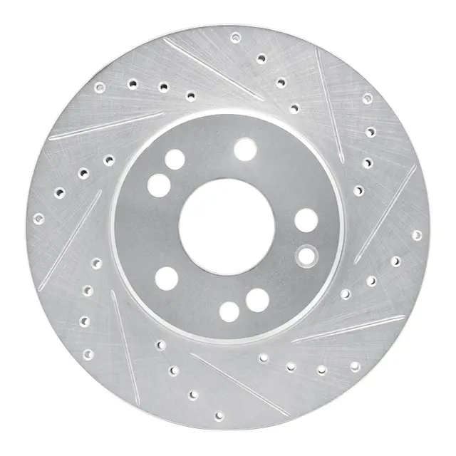 63163031R - Brakes &amp; Brake Parts: DFC Brake Rotor - Drilled and Slotted - Silver for DYNAMIC FRICTION Image