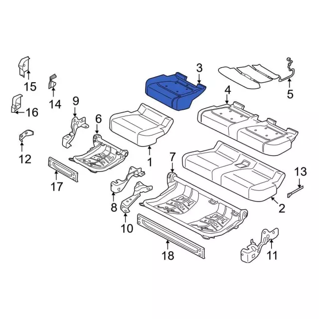 Pad Seat Cushion - Ford (ML3Z-15632A23-B)