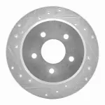 63156015L - : DFC Brake Rotor - Drilled and Slotted - Silver for DYNAMIC FRICTION Image