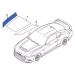 PR3Z9920000KA - : Hood Stripe for Ford: Mustang Image