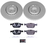 ESK5702 - : Genuine Geomet Coated Rotors, ECE-R90 Brake Pads + Hardware Kit for PowerStop Image