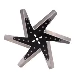 19117 - : 17" High Performance Stainless Steel Standard Rotation Flex Fan, Black Hub for Derale Image