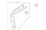 25374002711B88 - : Trim, Window Frame for Mercedes-Benz Image