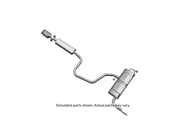 25917855 - : Exhaust Muffler Assembly with 3-Way Catalytic Converter, Pipe, Insulators, and Gasket for GM Image