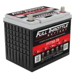 FT75035 - : Full Throttle 12V Battery, Group 35, 750CCA, 64AH, Brass SAE Terminal RHP for Fullriver Battery Image