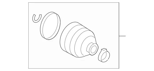 204337008502 - Front Axle: Repair Kit, Boot for Mercedes-Benz: CLS63 AMG S, E63 AMG, E63 AMG S, GLK250, GLK350 Image