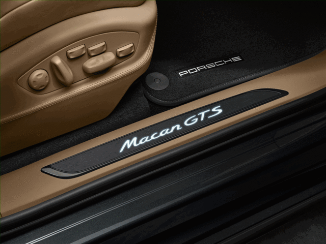 95B044813 - Exterior: Door Sill Guards, Brushed Aluminum In Black for Porsche: Macan Image