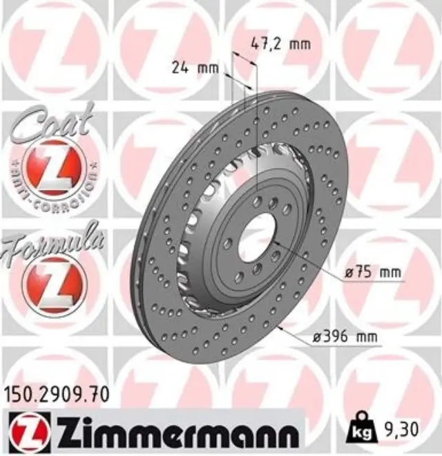 150290970 - : Zimmermann 150.2909.70 Disc Brake Rotor for ZIMMERMANN Image