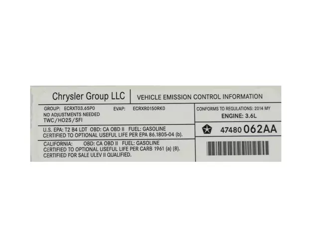 47480062AA - Labels: Veci Label Label for Mopar Image