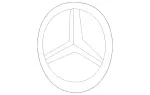 2087580058 - : Mercedes Star for Mercedes-Benz: CLK430, E420, E430 Image
