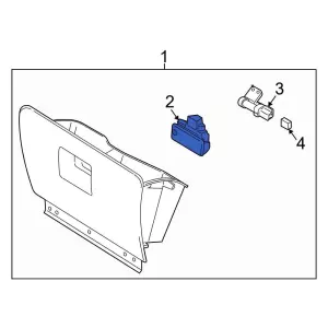 7L1Z1506072AC - Body: Glove Box Latch for Ford Image