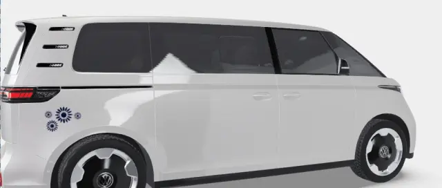 W00AAGXXXAAABA - Exterior: Wrapmate Diy - Marguerite Daisies for Volkswagen: ID. Buzz, Jetta Image