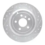 63163129R - : DFC Brake Rotor - Drilled and Slotted - Silver for DYNAMIC FRICTION Image