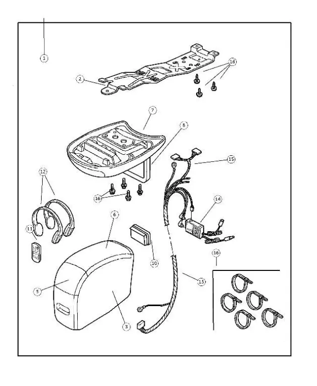 5080693AA - Mopar Accessories - Component Parts: Wireless Infrared Remote for Mopar Image image