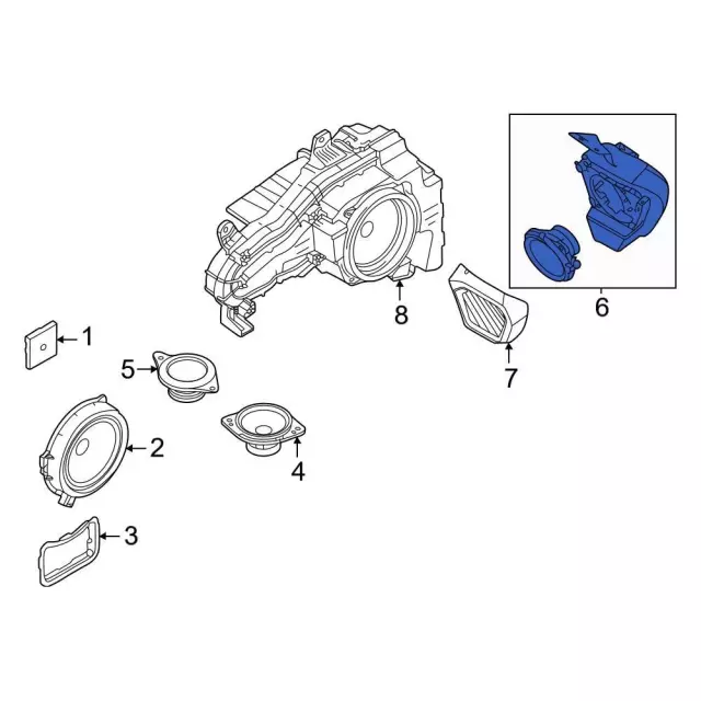 Rear Speaker - Ford (M2DZ-18808-M)