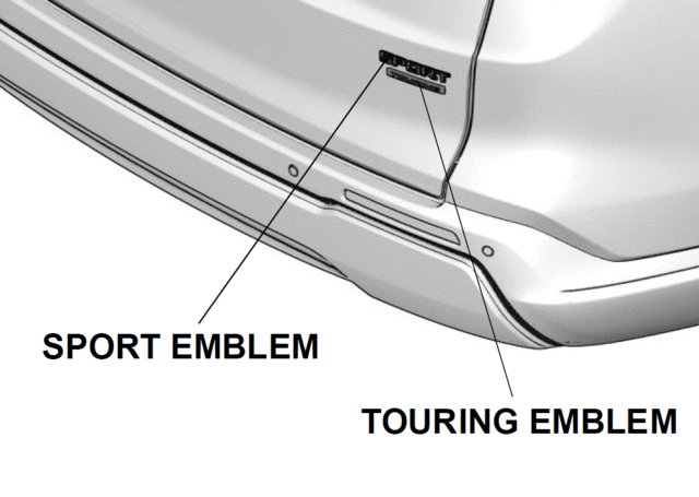 2023 Honda - Touring Emblem - Black - Honda (08F20-3A0-100C)