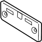 96210EJ91A - Body: License Bracket for INFINITI: M35, M45 Image