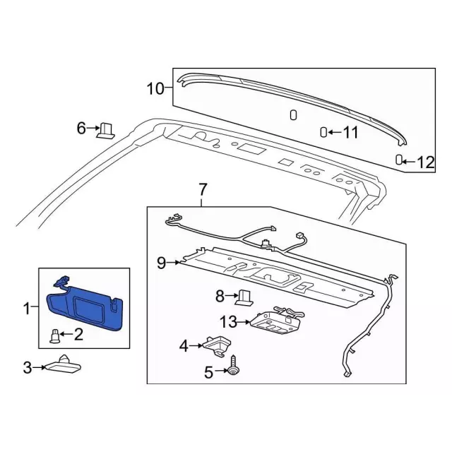 KR3Z7604104AB - Body: Sun-visor for Ford Image