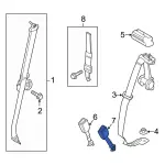 LC3Z1660044AA - Electrical: Center Buckle for Ford: F-250 Super Duty Image