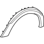 F87Z9929165AAA - Body: Wheel Opening Molding for Ford: Ranger Image