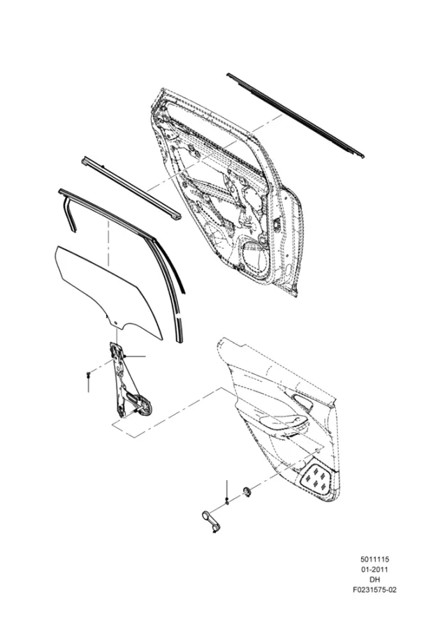 BM5Z5827001A - Body: Window Regulator for Ford Image