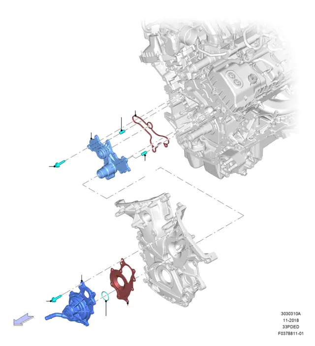 L1MZ8501D - Cooling System: Water Pump Assembly for Ford Image