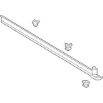 CJ5Z7810177AC - Body: Rocker Molding for Ford: Escape Image