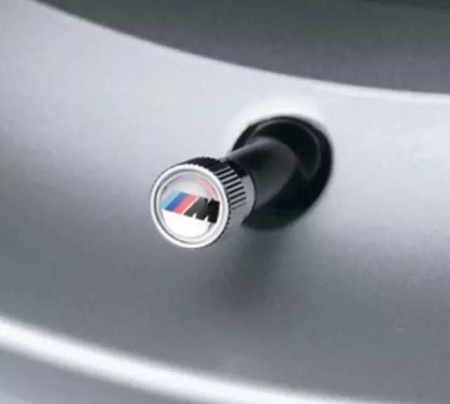 36110009837 - Wheels: Valve Stem Caps - Bmw Lettering for BMW: 128i, 325Ci, 325i, 325xi, 328i, 328i xDrive, 328xi, 330Ci, 330i, 330xi, 335d, 335i, 335i xDrive, 335is, 335xi, 525i, 525xi, 528i, 528xi, 530i, 530xi, 535i, 535xi, 550i, 650i, 740i, 750i, 750Li, M3, M5, X3, X5, X6, Z4 Image