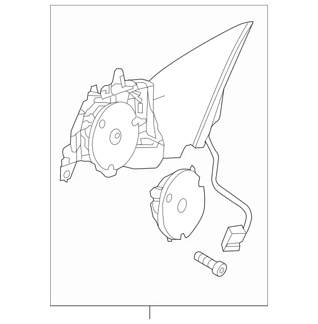 2048102976 - Driver Door: Mirror Frame for Mercedes-Benz: C250, C300, C350 Image image