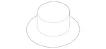19985801 - Body Shell: Water Drain Grommet for Mercedes-Benz Image