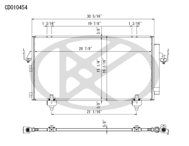 CD010454 - Air Conditioning &amp; Heat: Koyorad A/C Condenser for Koyo Image