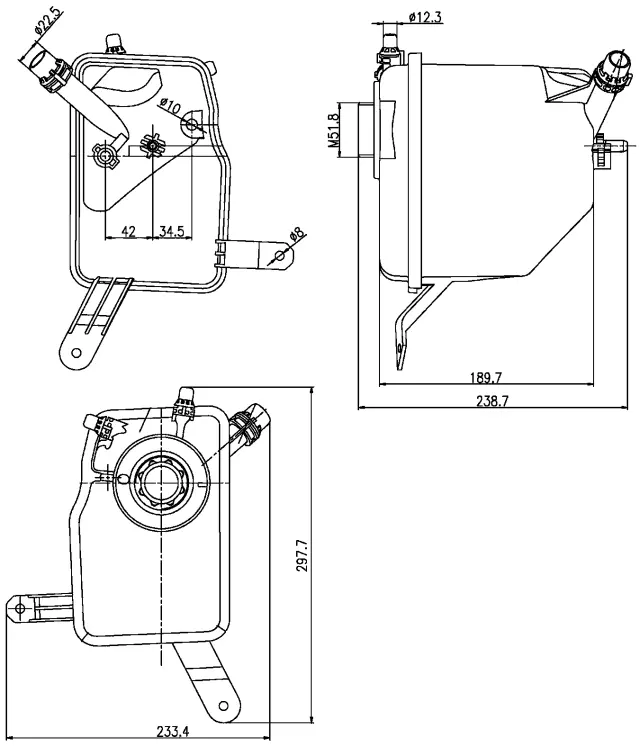 CRT205000S - : Engine Coolant Reservoir for Behr Image