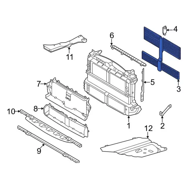 Radiator Shutter Assembly - Ford (LX6Z-8472-G)