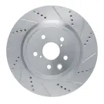 63175039D - : DFC Brake Rotor - Drilled and Slotted - Silver for DYNAMIC FRICTION Image