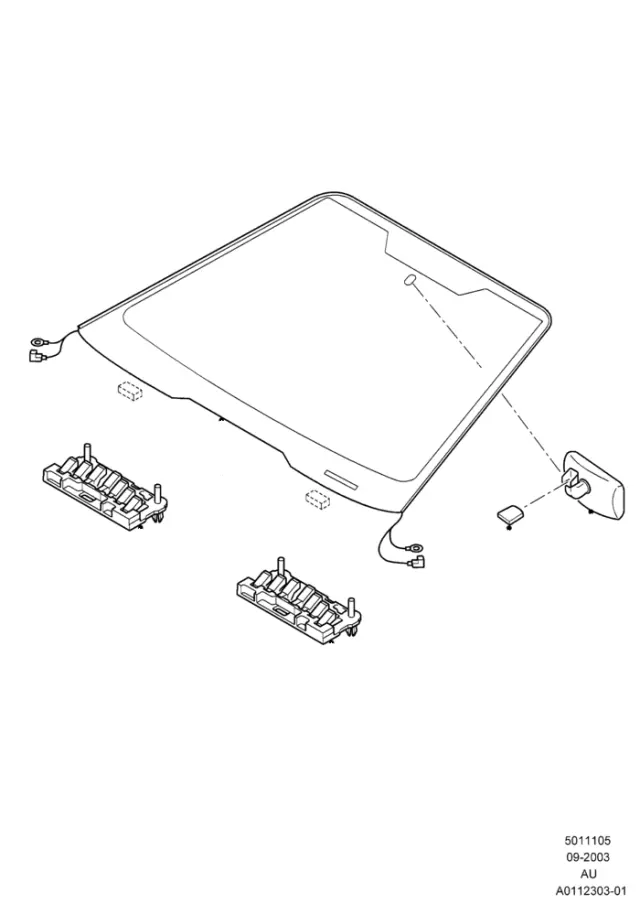 8S4Z5403100A - Body: Windshield for Ford Image