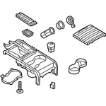 DA5Z5413562AB - Body: Cup Holder for Lincoln: MKS Image