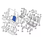 LK4Z6366601LS - Body: Seat Back Cover for Ford: Transit-150, Transit-250, Transit-350, Transit-350 HD Image