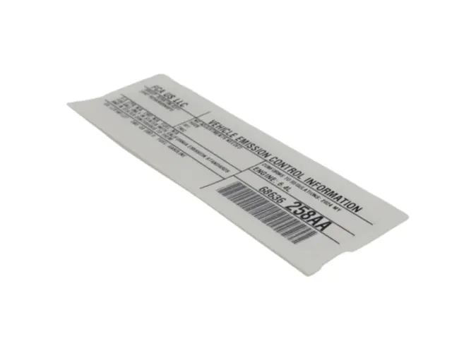 68636258AA - Labels: Vehicle Emission Control Information Label for Mopar Image