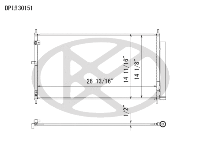 CD081246 - Air Conditioning &amp; Heat: Koyorad A/C Condenser for Koyo Image