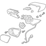 GD9Z17682KBPTM - Body: Mirror Outside for Lincoln: Continental Image