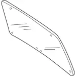 2L8Z7842006DA - Body: Lift Gate Glass for FORD Image