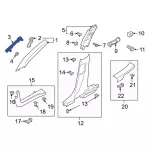 M1PZ78026A52A - Body: Windshield Pillar Trim Bracket for Ford: Bronco Sport Image