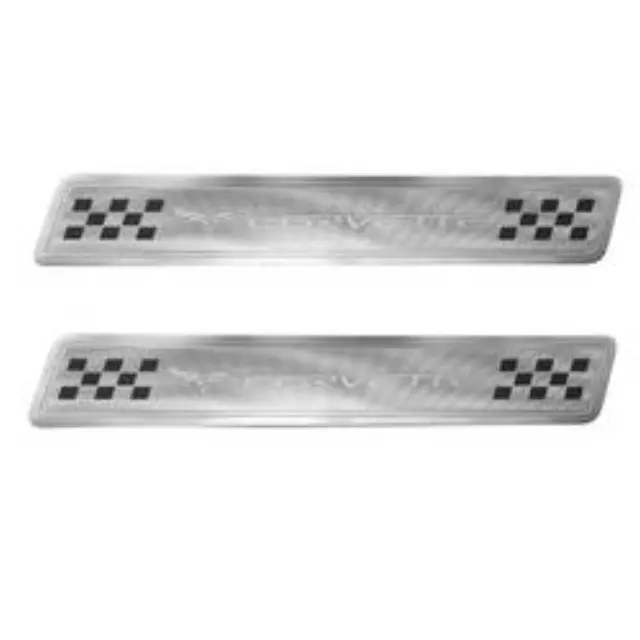 Door Sill Plate Kit - Black Brushed Aluminum - GM (17800062)
